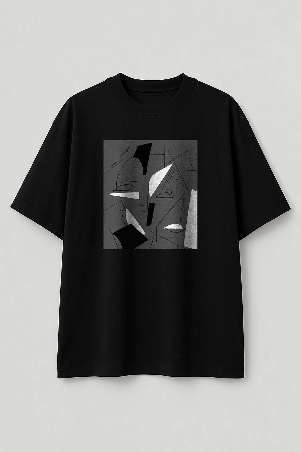 ABSTRACT – Oversized Tee in Deep Black
