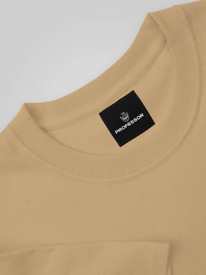 ABSTRACT – Oversized Tee in Camel Brown - Image 4