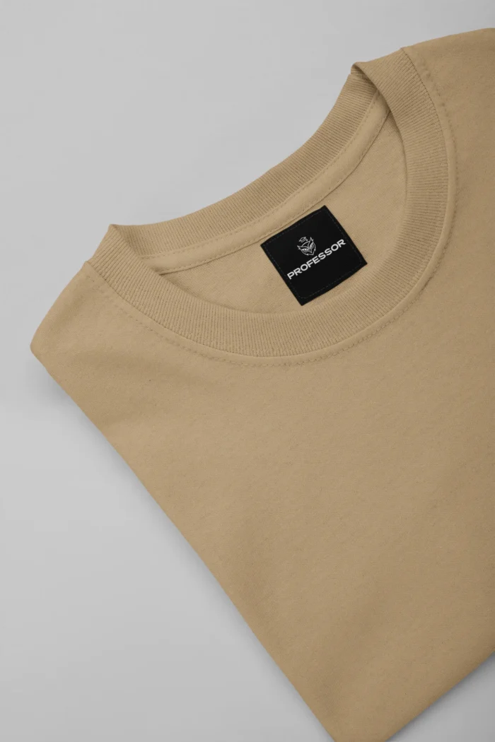 ABSTRACT – Oversized Tee in Camel Brown - Image 3