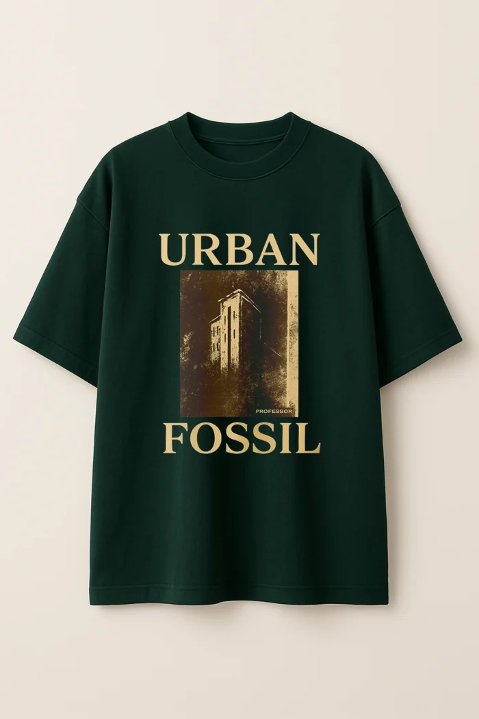 Urban Fossil Oversized Bottle Green - Image 1