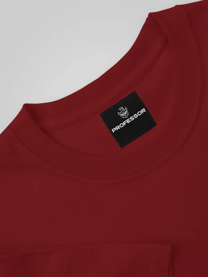 ABSTRACT – Oversized Tee in Maroon - Image 5