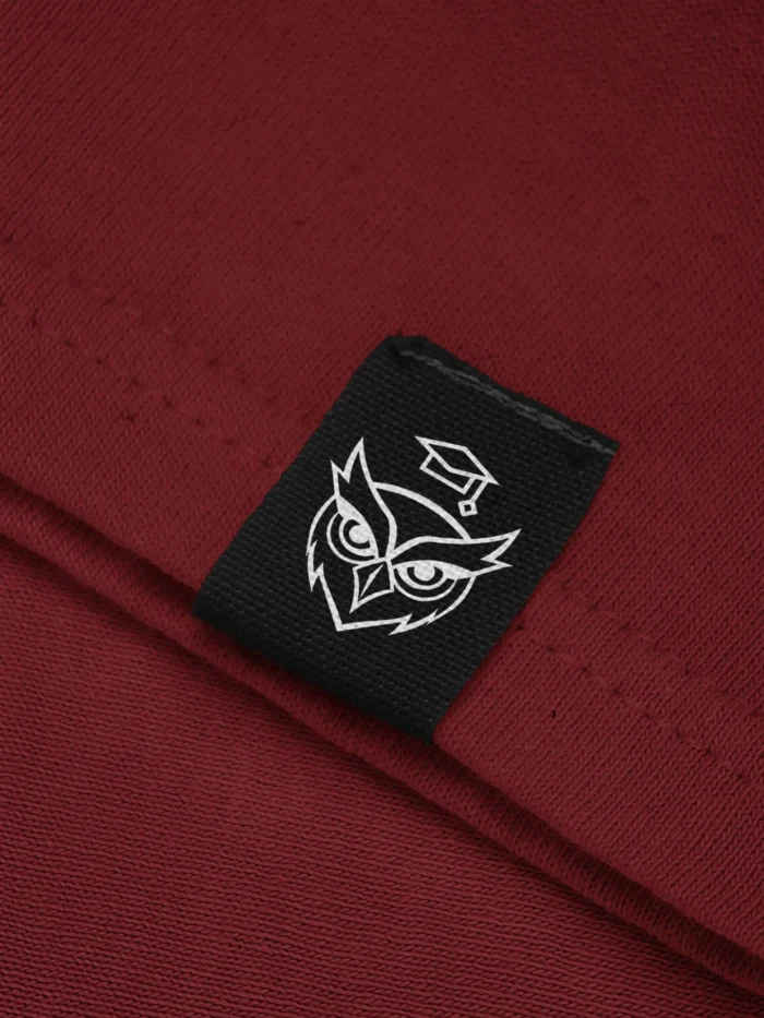 ABSTRACT – Oversized Tee in Maroon - Image 4